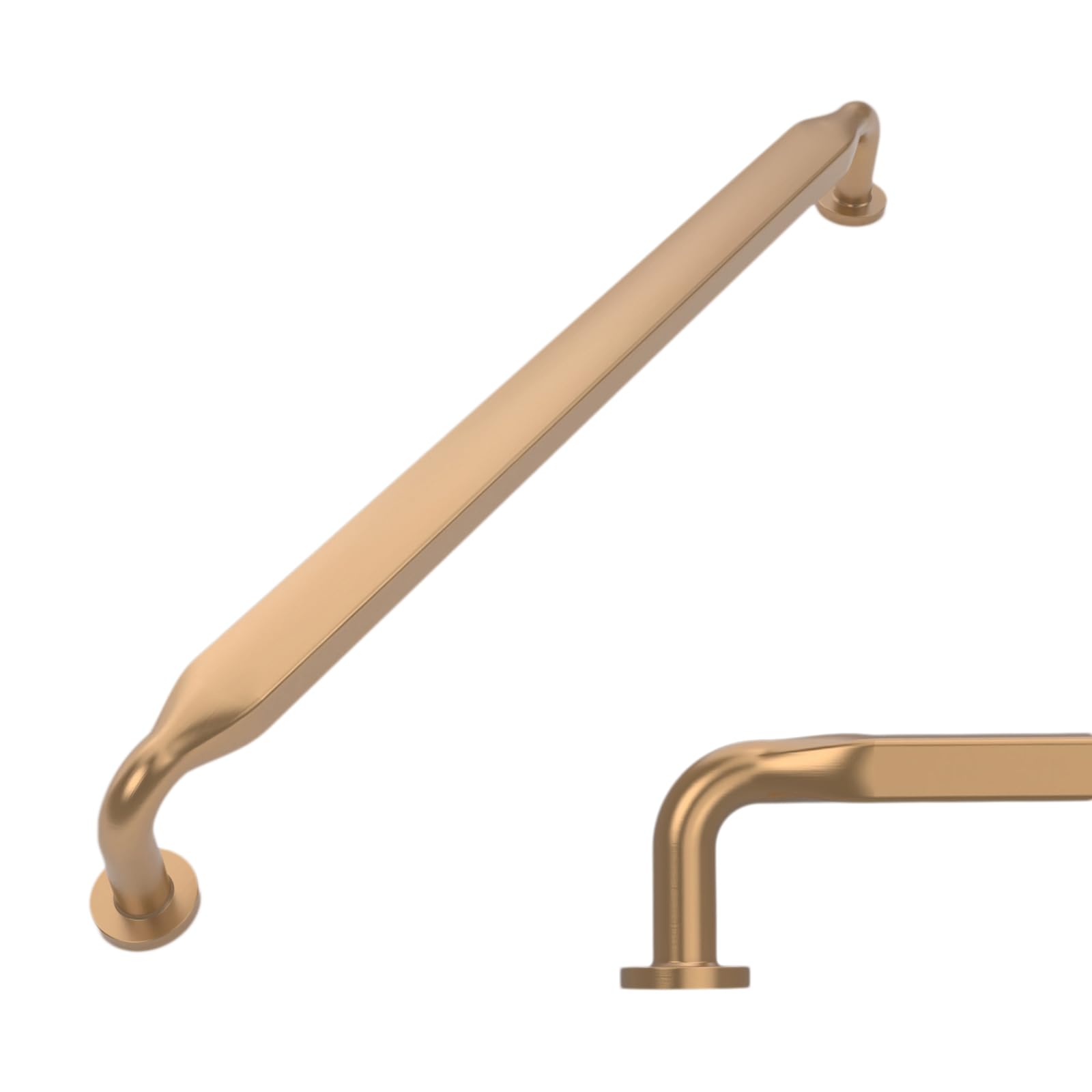 Amerdeco 10 Pack Champagne Bronze Cabinet Pulls 7.5 Inch(192mm) Hole Centers Kitchen Cabinet Handles Solid Zinc Alloy Cabinet Hardware Drawer Pulls AM017