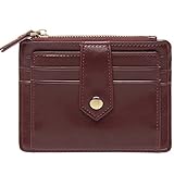 Color Scissor Women's Wallet Slim Credit Card Case with ID Window and Zipper Card Holder Purse Black