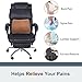 ComfoBee Deluxe Lumbar Support 100% Pure Memory Foam Pillow Back Cushion for Lower Back Pain Relief - Ideal Back Pillow for Office Chair, Car Seat, Recliner - Brown Color <3