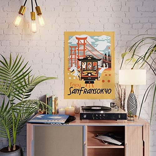 LIVETAI Enjoy San Fransokyo Decorative Fine Art Poster Print, Unframed 18x24