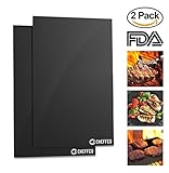 Cheffco #1 Best Grill Mat – Set Of 2, Heavy Duty, Non-Stick, Reusable, Grill Accessories Easy To Clean BBQ Grill Mat, Gas, Charcoal, Electric Grill Dishwasher Safe, FDA Approved, (2)