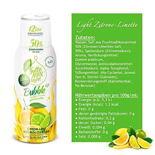 4 x 500ml LIGHT Fitness-Sirup Himbeere-Erdbeere-Orange-Zitrone-Limette von Frutta Max | Zuckerfrei | mit Stevia | 60% Fruchtanteil – Bild 6