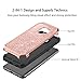 BENTOBEN Galaxy S9 Case, Samsung S9 Case 2 in 1 Glitter Bling Hard PC Cover Coat Sparkly Shiny Leather Hybrid Soft Bumper Shockproof Protective Phone Cases for Samsung Galaxy S9 (SM-G960U), Rose Gold