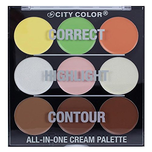 CITY COLOR All-In-One Face Cream Palette Correct, Highlight and Contour F-0070