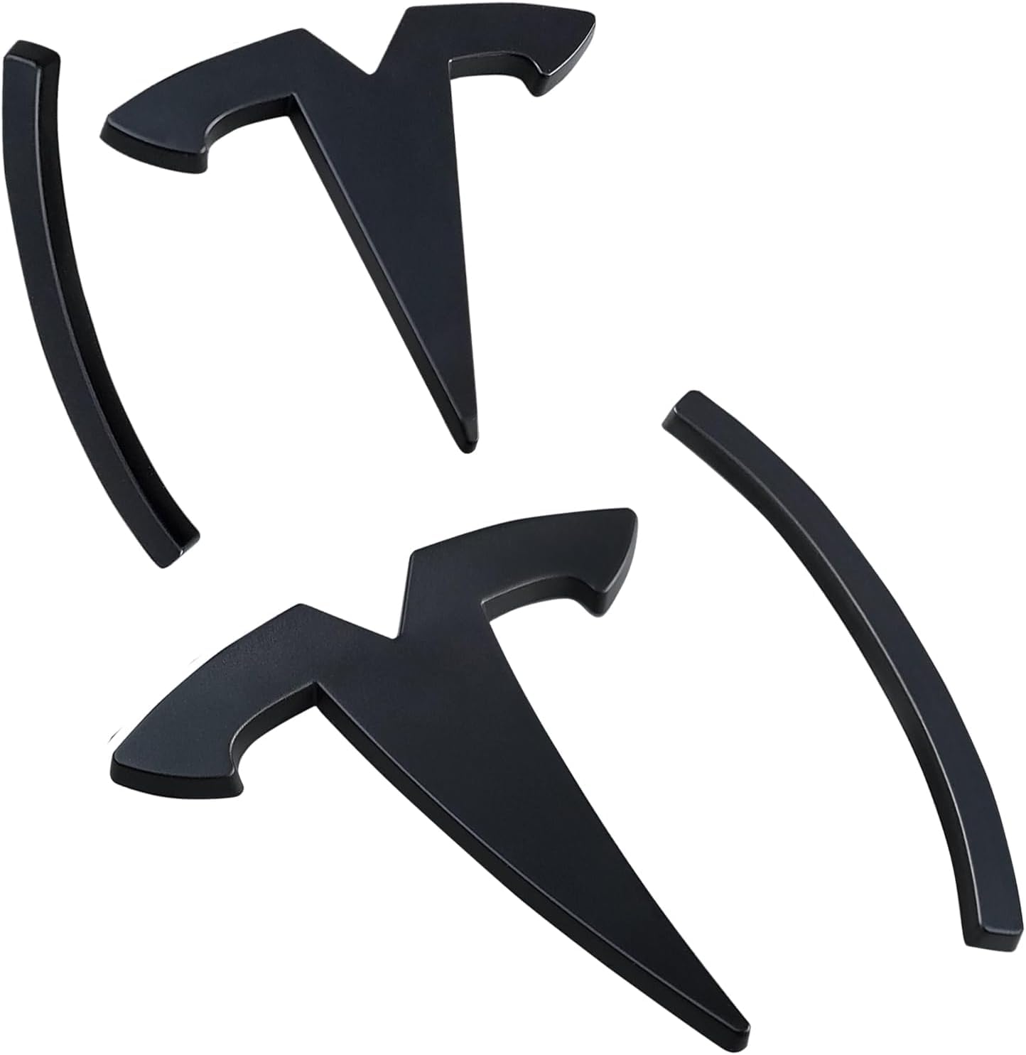 Photo 1 of 3D Metal Emblem Sticker for Model 3, 2Pcs - Front Hood Badge Decal & Rear Trunk Logo (Model 3 Emblem - Matte Black)