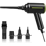 ATEngeus Compressed Air Duster, Multi-Use Electric Air Duster for Computer Keyboard Cleaning, Dust, Hairs, 2 Speed, 40000RPM 