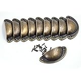 StarSide Antique Brass Furniture Handle Cabinet Knob Drawer Shell Pull(Pack of 10)
