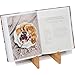 KitchenWarePlus Recipe Book Holder - Bamboo Cookbook Stand for iPad or Tablet for the Kitchen with Protective Splash Guard. Easy Clean Book Stand.
