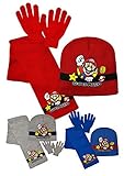 Super Mario Boys Hat Scarf And Glove Set