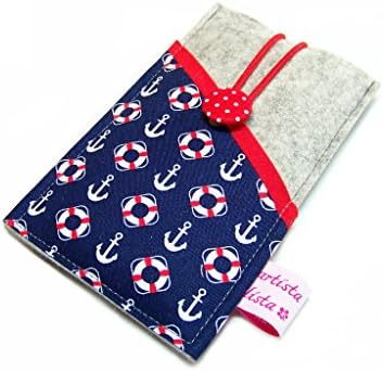 Mobile case, Cell Phone cover "Ahoi blue&red", eg. iPhone, Samsung Galaxy, LG, Huawei, HTC, Nokia, Motorola, Sony