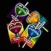 JOYIN 36 Packs Neon Valentines Day Gift Cards with Glow Stick Bracelets, Glow in the dark Necklaces for Valentine's Party Favor, Valentine Classroom Exchange Cards, Valentine School Prize