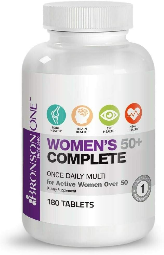 Bronson ONE Daily Womens 50+ Complete MultiVitamin MultiMineral, 180 Tablets