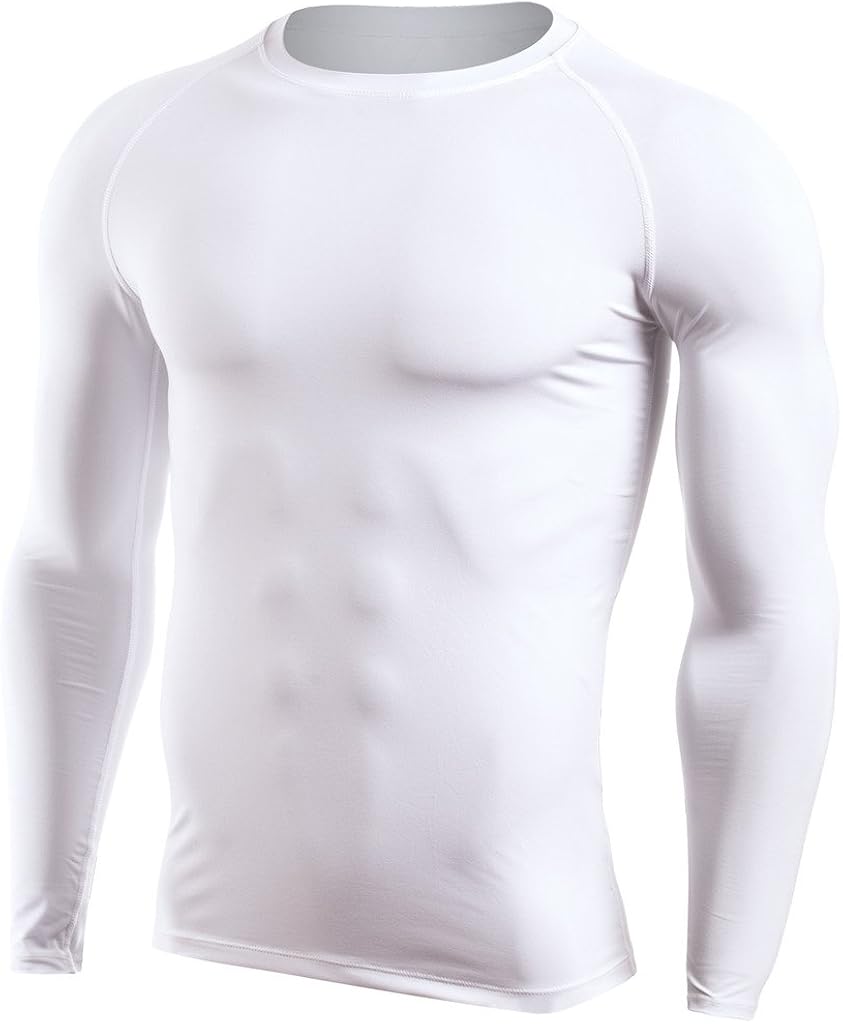 Men's HeatGear Long Sleeve Compression Top Shirt White L