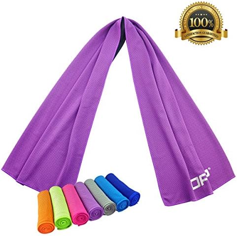 TOPVIP Sports Cooling Towels Instant Chilling for Yoga Hiking Runners Tennis Camping Golfers Fishing Workout Baby care Fitness BBQ and More Quick Dry Instant Lower the hot temperature by (Purple)