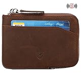 Slim Wallet with Zipper RFID Sleeves Front Pocket Minimalist Wallet Card Holder