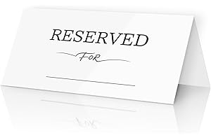KEPYDRMTF Reserved Table Sign for Wedding,Chair Seating Sign for Office Decor Reservation Wedding, Meeting, Ceremony and Events White (6)