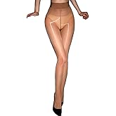 Women Shiny Sheer Pantyhose 8D High Density Tights Anti Snag High Waist Silk Pantyhose