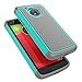 Tekcoo for Moto E4 Case, for 2017 Motorola Moto E 4th Generation Cute Case, [Tmajor] Shock Absorbing [Turqoise] Rubber Silicone & Plastic Scratch Resistant Bumper Grip Rugged Hard Cases Cover