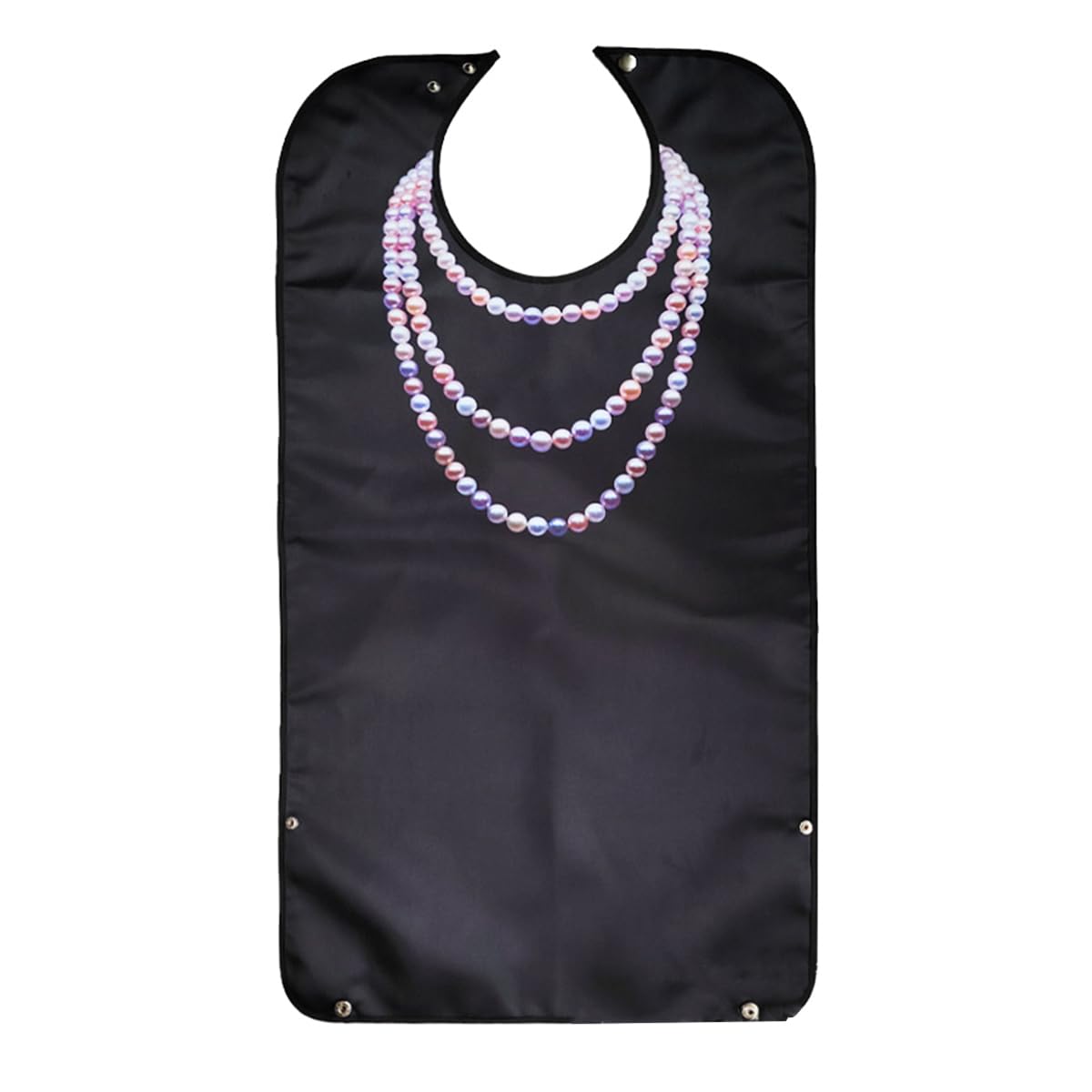 Tiardey Black Adult Bibs for Elderly Waterproof Adult Bib for Eating Adult Bibs - Pearl Style