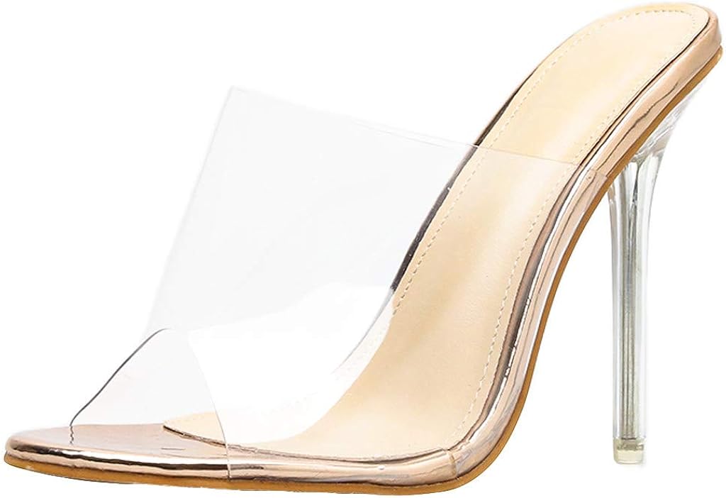 platform transparent heels