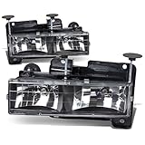 Chevy/GMC C/K-Series 2-PC Lamps Headlight/Bumper Lights Kit (Black Housing) - 4 Gen GMT400