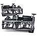 Chevy/GMC C/K-Series 4th Gen GMT400 2-PC Lamps Black Housing Headlight/Bumper Lights Kit