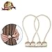 MYKUFENG 2 PCS(1 Pair) Magnetic Tie Back Drape Holdbacks, Durable Strong Magnets Magnetic Curtain Tiebacks Decorative Rope Holdbacks for Drapes and Curtains, Beige
