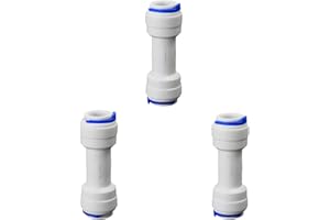 AIMATRUN 3/8" PE Hose OD Check Valve with Push-In Quick-Connect to Prevent Backflow for RO Reverse Osmosis Water Filter Plastic Fitting, Beverage Dispenser & Water Filtration/Purification Systems (3PCS)