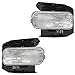 Brock Replacement Driver and Passenger Fog Lights Lamps with Brackets Compatible with 1999-2003 F150 Pickup Truck 1L3Z15200AB 1L3Z15200AA