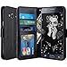 J7 Case, LK [Kickstand Feature] Luxury PU Leather Wallet Case Flip Cover Built-in Card Slots & Stand for Samsung Galaxy J7, BLACK