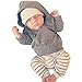Gavol Toddler Baby Boy Outfits Long Sleeve Hoodie Sweatshirt Stripe Pant Set Clothes Set For Fall Winter
