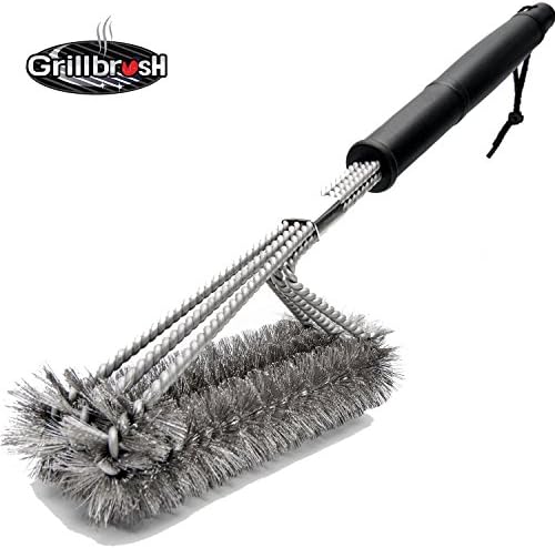 BBQ Grill Brush 18" Barbecue Cleaning Brush with Stainless Steel Wire Bristles and Soft Comfortable Handle