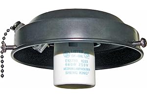 Volume Lighting V0907-5 1-Light Black Ceiling Fan Light Kit