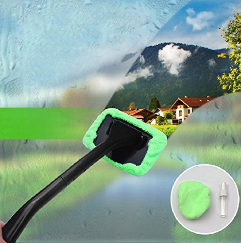 Hewnda Auto Glass Cleaner Wiper ，Cleaning Brush Household Glass Cleaner ，2 Washable Microfiber Cover 30ML Spray Bottles (1Set) - Thumbnail 4
