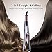 Hair Straightener Curling Iron 2 in 1 Tourmaline Ceramic Twisted Flat Iron, Aispark Professional Hair Straighteners with LCD Display Adjustable Temperature for All Hair Typesthumb 1