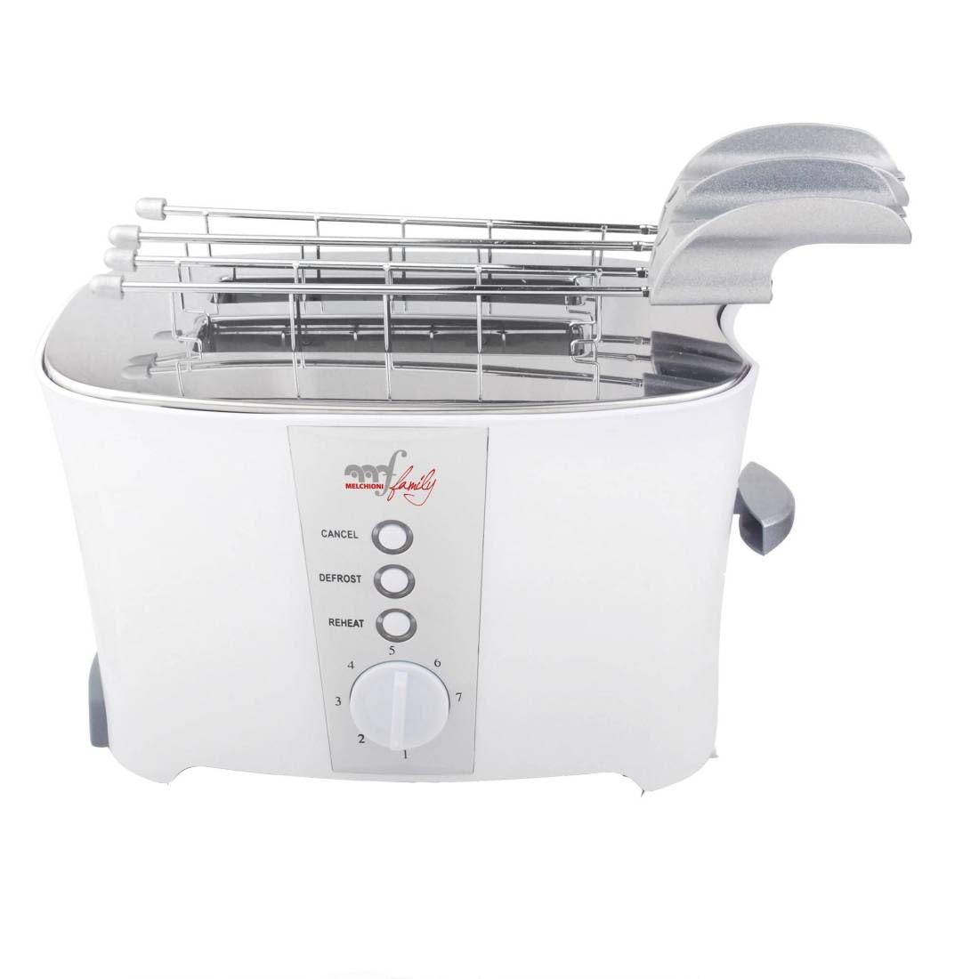 Melchioni Family Tosto, Tostapane Con Pinze Per Toast Farciti, Toaster Sandwich, Espulsione Automatica, 2 Fessure, 7 Livelli Di Tostatura, Funzione Scongelamento, Potenza 600W
