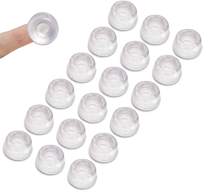 Uni-Fine 18 piezas Lagrimas Silicona para Cristales 22 mm Transparentes