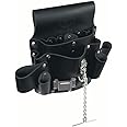 Klein Tools 5178 Pocket Tool Pouch, Leather, Tunnel Loop Belt Connection, Black