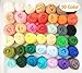 QICI 50 Colors Felting Wool,Wool Roving Fibre Wool Yarn Roving for Needle Felting Hand Spinning DIY