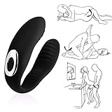 EWISE 10 speeds Couples Vibrators Rechargeable G spot Massager U-Shape Sex Adult Toys For Women Men Couple (Black)