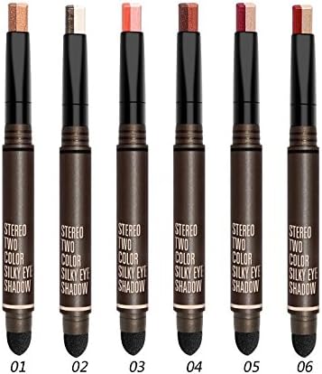 Lazy Beginners Women Make Up Ladies Double Colors Eye Shadow Stick Makeup Shimmer Eyeshadow Pen