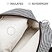 BALORAY Lunch Bag for Women Men Lunch Tote Bag Lunch Organizer Lunch Holder Lunch Container (Black+Red White Stripes)