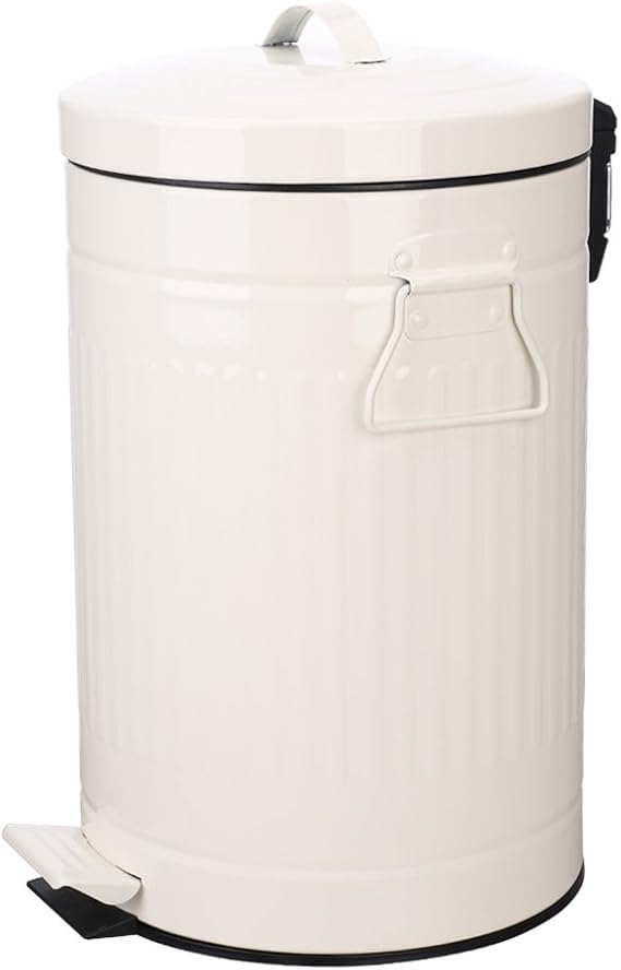 Amazon.com: Bathroom Trash Can with Lid, White Bathroom ...