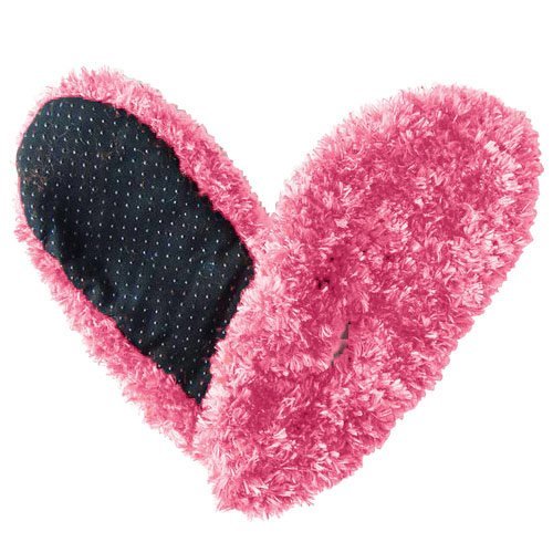 Fuzzy Footies Women's Slip Resistant Slippers (Red) Health