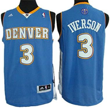 Nuggets 3 Allen Iverson Light Blue Swingman Jersey Size-XXXL