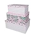 SLPR Decorative Cardboard Storage Boxes With Lids For Home Décor, Set of 3 Pink Flamingo Paperboard Nesting Gift Boxes, Palm Leaves Large Picture and Photo Storage for Keepsakes