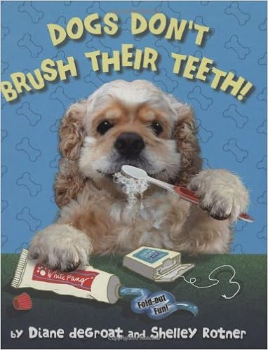 dogs brushing their teeth