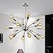 Unitary Brand Morden Metal Large Chandelier with 18 Lights Chrome Finish