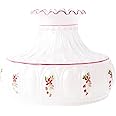 Aladdin Amethyst Rose Flower Glass Oil Lamp Shade Clear Top 10 inch