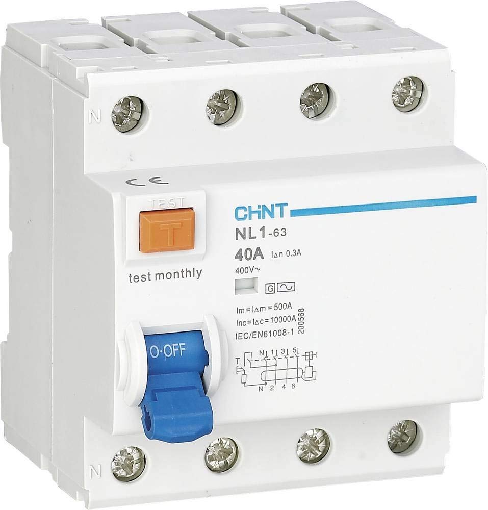Chint 200366 Residual Current Circuit Breaker 4-Pin 40A